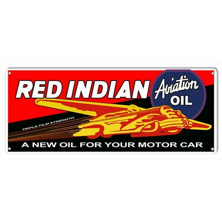- Red Indian Motor Oil Reproduction Metal Sign 10