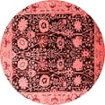 thumbnail image 1 of Ahgly Company Indoor Round Oriental Red Industrial Area Rugs, 3' Round, 1 of 4