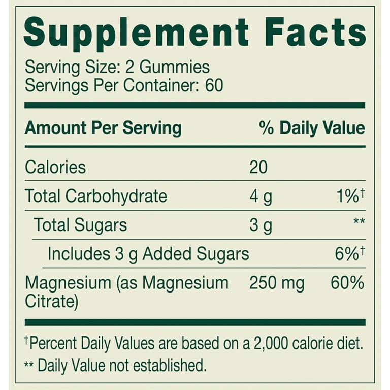 Spring Valley Extra Strength Magnesium Citrate 250mg, 120 Gummies photo 4