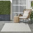 thumbnail image 3 of Nourison Courtyard Indoor/Outdoor Ivory/Silver 4' x Square Area Rug (4 Square), 3 of 9
