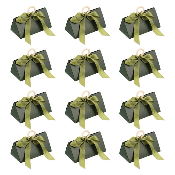 Boîtes de Bonbons, 30 Boîtes de Cadeau de Mariage Boîte de Papier 5.1 x 2.9 x 2.5 Pouces Vert Foncé