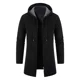 thumbnail image 1 of Men Hooded Long Cardigans Sweaters New Fashion Men Winter Outwear Casual Sweatercoats Fleece Thicker Warm Sweaters Size 4XL, 1 of 5