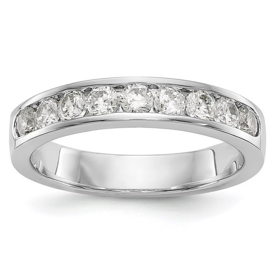 950 White Platinum Wedding Diamond Round Ring Band