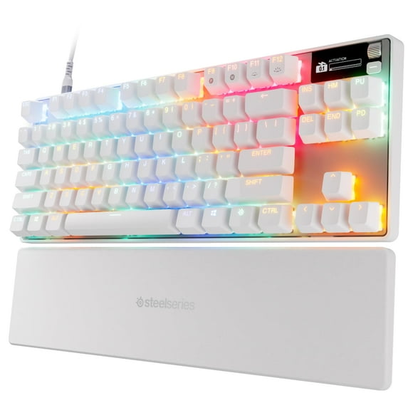 SteelSeries Apex Pro TKL Gen 3 White OmniPoint 3.0 Switches — Adjustable Actuation — Rapid Trigger â€&#14