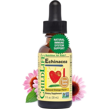 ChildLife Essentials Liquid Echinacea: Immune Booster for Kids, Natural Orange Flavor, 1 Fl Oz Bottle (Pack of 1)
