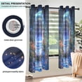 thumbnail image 3 of Yayeee Window Curtains Light Filtering 63"x52" Grommet Panel Pair Home Living Room Decor, Beautiful Floral Moon, 3 of 7