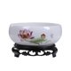 thumbnail image 1 of Cuenco de flores hidropónico de cerámica, maceta de estilo chino con soporte, cuenco de agua interior al aire libre para plantas bonsái, maceta de jardín decorativa para el hogar de la oficina, 1 of 6