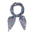 thumbnail image 1 of Bufandas de gasa para mujer - 27.6 X27.6 - Pañuelo cuadrado con estampado floral Pañuelo para el cuello Pañuelo para el cuello Azul polvoriento 70x70cm/27.6x27.6 inches(LxW), 1 of 5