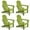 Light Green, variant on FOOWIN HDPE Plastic Adirondack Chairs Set of 4, Black