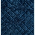 thumbnail image 4 of Chezmoi Collection Piers Navy Blue Velvet Quilt King Set, 3-Piece Lush Plush Distressed Velvet Bedding All Season Lightweight Bedspread, Brushed Microfiber Reverse with Double Square Stitch, 4 of 9