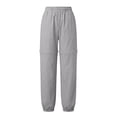 thumbnail image 5 of Hudaneo Womens Pants Lightweight Cargo Pants for Womens Zip-Off Trekking Trousers Waterproof Joggers Hiking Pants, Gray S, 5 of 6