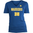 thumbnail image 2 of Women's 5th & Ocean by New Era Kevin Durant Royal Golden State Warriors Name & Number V-Neck T-Shirt, 2 of 4