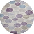 thumbnail image 2 of Addison Rugs Mayfield Premium Machine Washable Transitional Geometric Plum Round Rug, 8' x 8', 2 of 6