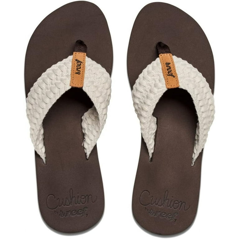 Reef Women's Sandals Cushion Threads, Vintage White, 9 - Walmart.com