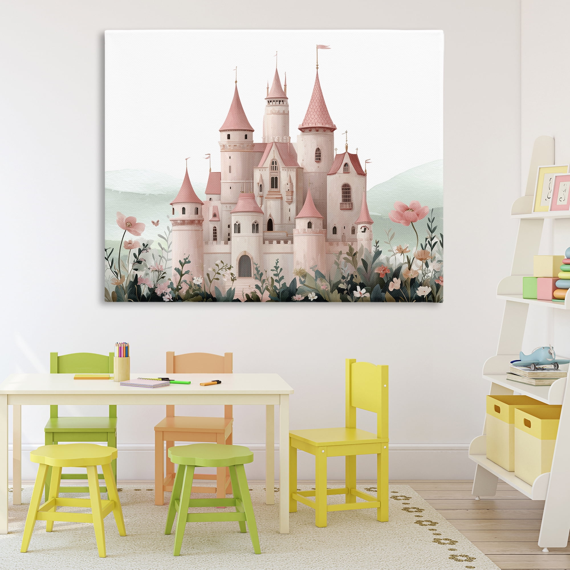 Stupell Industries A Castle For Princess Canvas Wall Art, design by Christine Simpson Art