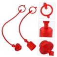 thumbnail image 4 of QUMIIRITY 2 Ensembles Capuchon Hydraulique en PVC Rouge pour Éviter les Contacts de Surface contre la Poussière, 4 of 8