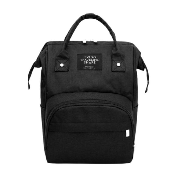 Mochila de pañales, bolsa de viaje con artículos para bebés para la oficina y actividades al aire libre Negro