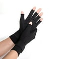 thumbnail image 2 of 1 par de guantes de compresión de cobre para artritis para mujeres y hombres, guantes de compresión sin dedos para túnel carpiano, dolor de manos, conducción, 2 of 5