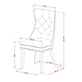 thumbnail image 3 of Modern 9 Piece Dining Set - Rectangle Table with 8 Linen White Chairs, 3 of 7