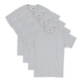 thumbnail image 2 of Hanes T-Shirts à Col Rond ComfortSoft pour Hommes, Lot de 4, 2TG, Cendre, 2 of 4