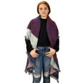 thumbnail image 6 of Peach Couture Warm Tartan Plaid Woven Oversized Fringe Scarf Blanket Shawl Wrap Oblong, 6 of 10