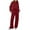 Red, variant on Sweat Sets for Women Two Piece Long Sleeve Sweatshirt with Wide Leg Pants Lounge Sets Fall Clothing Matching Sets