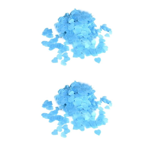 Kearding Confeti de corazones de amor Adorno de boda Suministros de lanzamiento Papel de relleno de globos Celebración Decoraciones de Cielo azul 2Conjunto