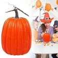 thumbnail image 2 of Simulation Pumpkin Model Orange, Pumpkin Decor Diy Paintable White/Black/Orange/Gold Halloween & Christmas Craft Thick Stem Realistic Display, 1 Simulated Pumpkin Model, 2 of 5