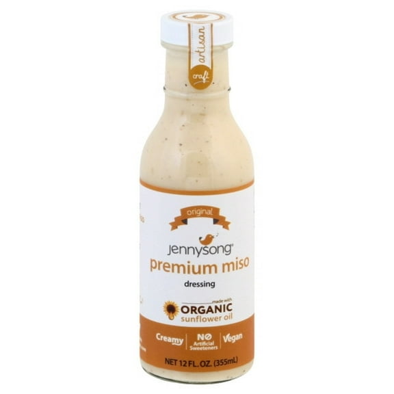 JENNYSONG - Premium Miso Dressing Light & Creamy 12FO ( Pack of 6)