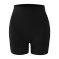 thumbnail image 4 of Peichun Womens Smooth and Seamless Under Shorts for Dresses Stretch High Waist Slip Safety Shorts Pure Color Comfortable Breathable Boxer Underwear for Skirt Bottoming Black M, 4 of 4