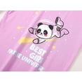 thumbnail image 3 of Beezizac Girls Pajama Tie Dye Purple Astronaut Panda Short Sleeve & Pants Cotton Set 2-PC PJ Kid Size 10, 3 of 7