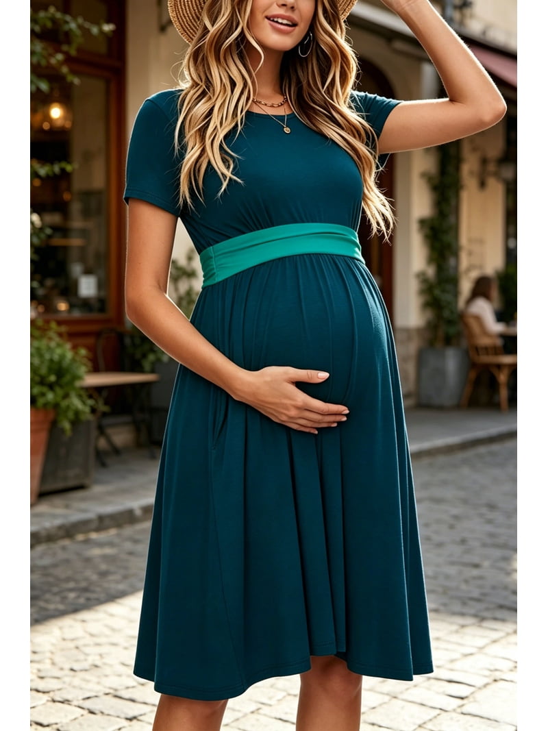 walmart maternity dresses Plus in Maternity Plus Made from a luxuriously soft and stretchy rayon UILGO Women's Summer Maternity Dress