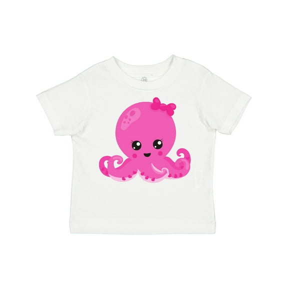 Inktastic Cute Octopus, Little Octopus, Baby Octopus, Hearts Girls Toddler T-Shirt