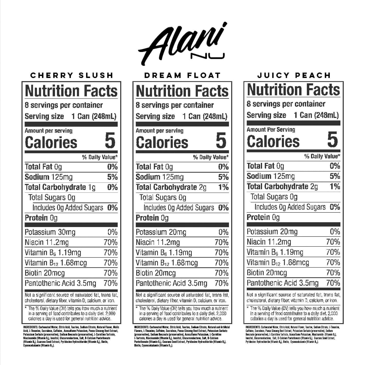 Alani Nu Energy Mini's, Variety Pack, 8.4 Fluid Ounce (Pack of 24)