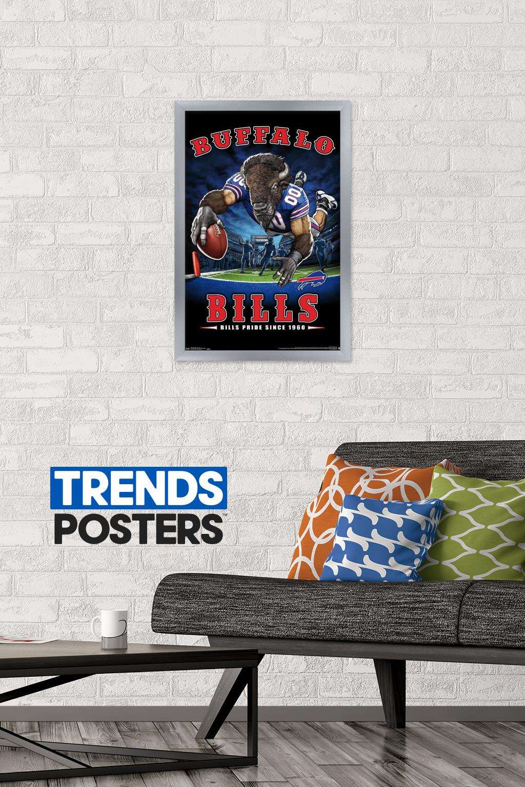 NFL Buffalo Bills - End Zone 17 Wall Poster, 14.725" x 22.375", Framed