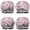 Pioneer Flower Floral-1, variant on Shower Caps,Pioneer Flower Floral Print Pattern Waterproof Shower Cap for Women 4 Pieces,Double Reusable Hair Cover for Shower PEVA Elastic Stretch Hem