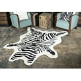 thumbnail image 3 of 63" x 90" Zebra Black And White Print Area Rug, 3 of 4