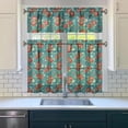 thumbnail image 3 of Kitchen Curtains and Valance Set 36 Inch Tier Pioneer Colorful Floral 3 Pieces Set Dining Room Small Curtain Drapes Cafe Curtains Valance for Home Decor Rod Pocket, 3 of 6