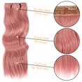 thumbnail image 3 of Extensiones de cabello MSBELLE de 20 cm de largo, onduladas, sintéticas, 200 g, 4 unidades, 3 of 6