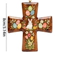 thumbnail image 2 of Easter Ornaments, Christian Easter Decor, Religious Cross Ornament, Acrylic Suncatcher Effect, Easter Egg Ornaments, He is Risen Christian Decor for Home, Easter Basket Ideas, Christian Easter Basket, 2 of 4