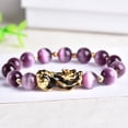 thumbnail image 3 of DESIGNICE Matching Bracelets Lucky Stone Beads Best Friend Gifts Pixiu Bracelet Crystal Bracelet Purple, 3 of 7