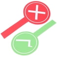 thumbnail image 2 of SHISUYAN 2Pcs Answer Paddle Reusable Teaching Game Paddle Teacher Classroom Event Supplies, 2 of 9
