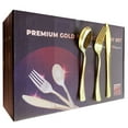 thumbnail image 6 of Leberna 330-Piece Gold Plastic Silverware Set 110 Forks, 110 Spoons, 110 Knives, 6 of 9