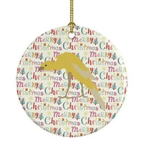 Jibso Canary Christmas Ceramic Ornament 2.8 in x 2.8 in