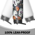 thumbnail image 4 of Halloween 18 OZ Water Bottle With Straws Double Walled Vacuum Insulated Sports Bottle Skeleton Bat Travel Thermal Cup Leak Proof Stainless Steel Tumbler Spooky Halloween Decor Gifts, 4 of 5