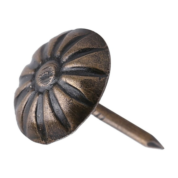 100 Pcs Upholstery Tacks, Decorative Furniture Tacks, Round Head Bronze Nails Tacks Pins, Antique Thumb Tacks Push Pins for DIY Project, Furniture, Sofa, Chair, Bed, Home Decor Tacks