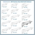 thumbnail image 7 of GRIDMANN 18" x 60" NSF Stainless Steel Kitchen Wall Mount Shelf w/ Backsplash, 7 of 7
