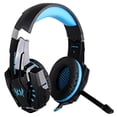 thumbnail image 3 of Mistaha G9000 Gaming Headset with Noise Reduction Microphone and LED Lights, 40mm Stereo Sound, Volume Control Wheel, Comfortable Design, for PC, Laptop, PS4, Tablet - Black Blue, 3 of 6