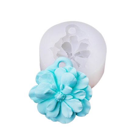 

Single Simple Silicone Mold Flower Fondant Cake Baking Molds Flowers Candy Cake Mould for w for w/o Hole Home DIY Tool D