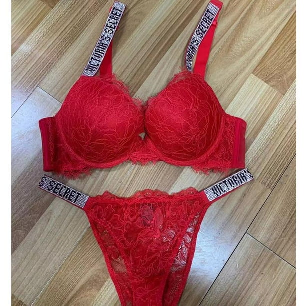 Victoria Secret 2023 Nuevo Conjunto De Lenceria De Encaje Dos Piezas Sexy 3 4 ropa interior Ropa Interiorpangjing Bodega Aurrera en linea